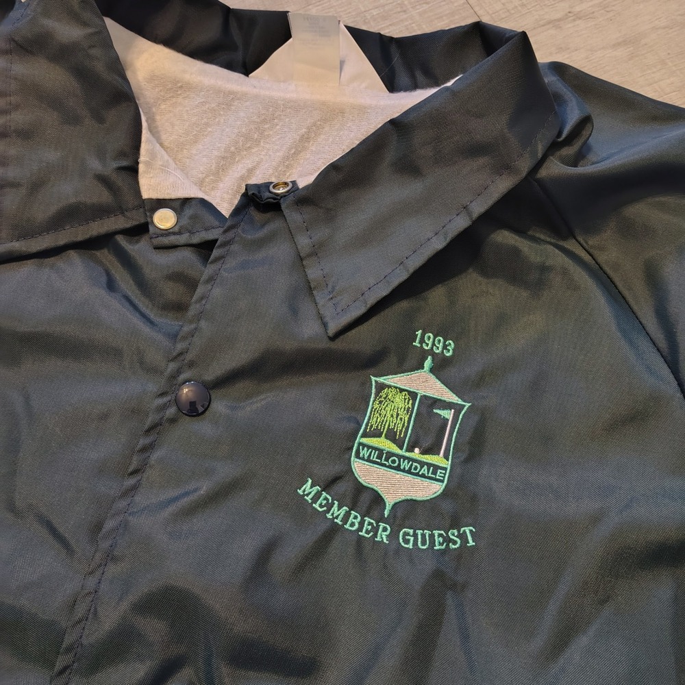 Vintage 1993 WestArk Coaches Jacket XL Mens Green Willowdale Golf Member USA